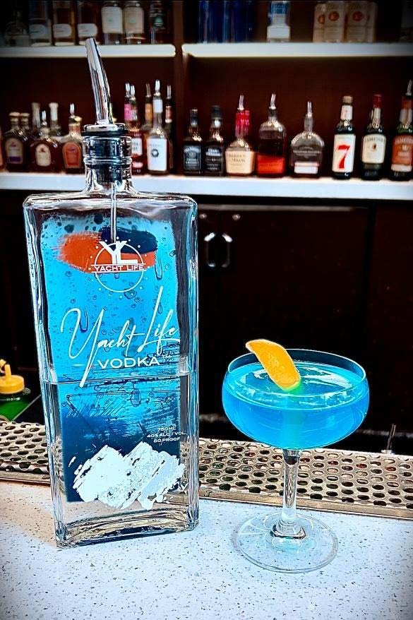 Beauty shot of a drink named "Sweet 16", created by Phil Fuentes, Yacht Life Vodka's Bartender of the Month